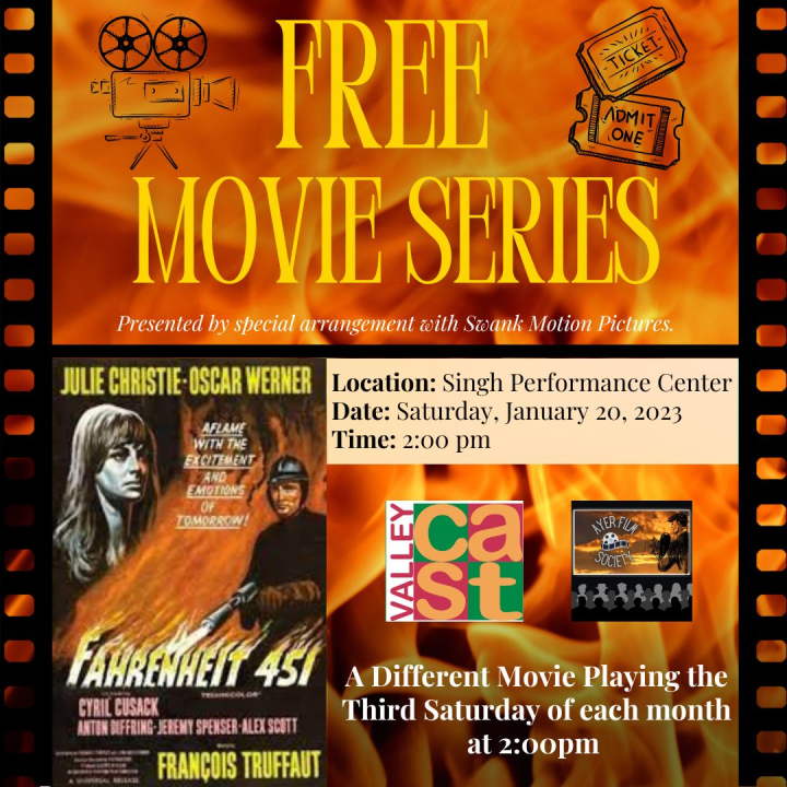 Free Movie Series Presented by ValleyCAST & the Ayer Film Society | Fahrenheit 451